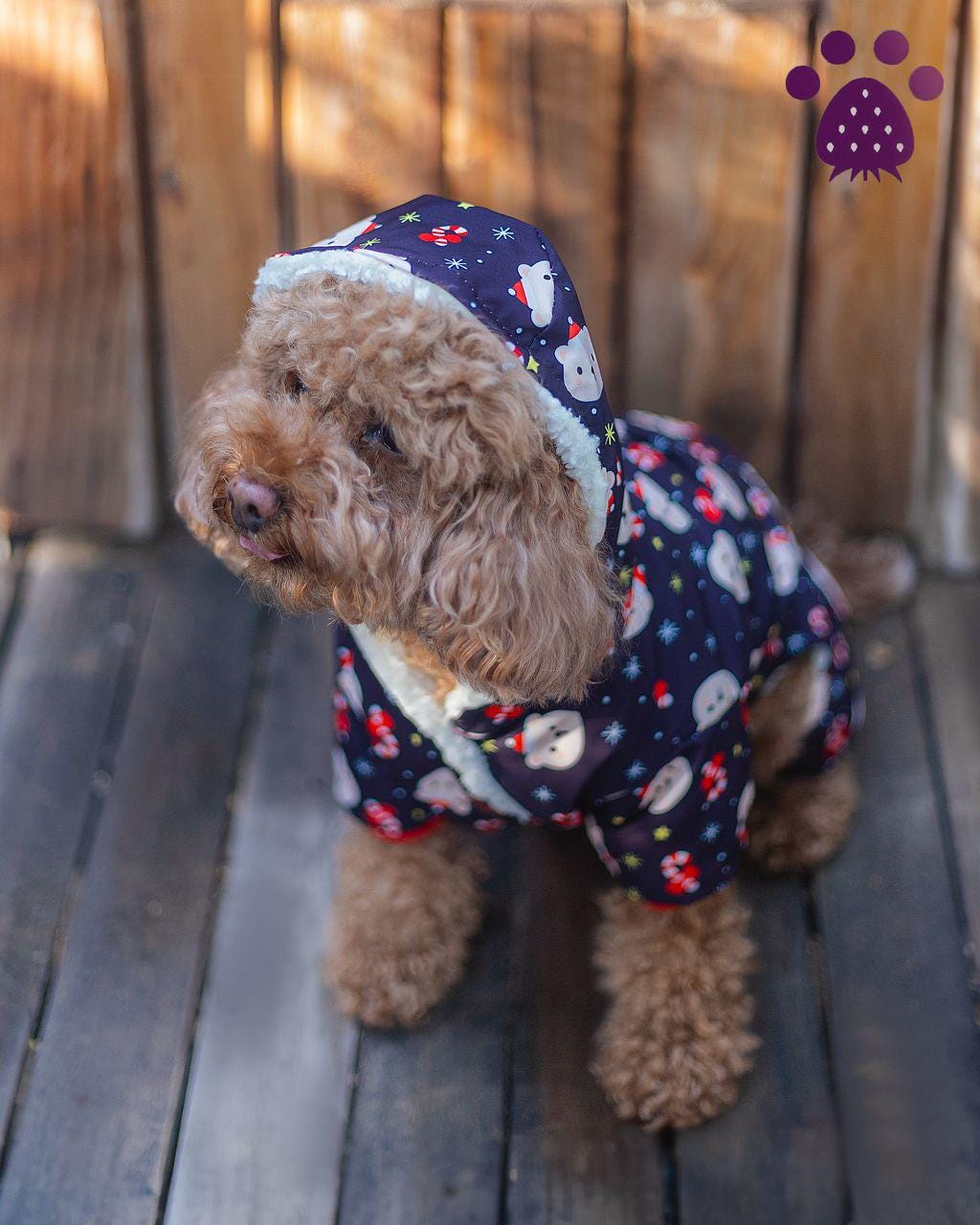 Waterproof Adorable Christmas Bear Jacket for Dogs