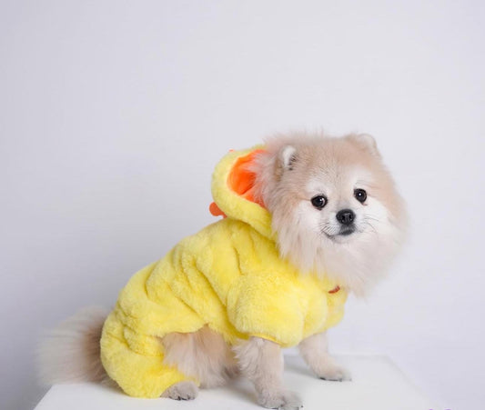 Adorable Ultra-Soft Yellow Chicken Hoodie for Dogs